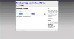 Desktop Screenshot of foretagsbloggen.bloggo.nu