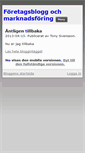 Mobile Screenshot of foretagsbloggen.bloggo.nu
