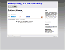 Tablet Screenshot of foretagsbloggen.bloggo.nu